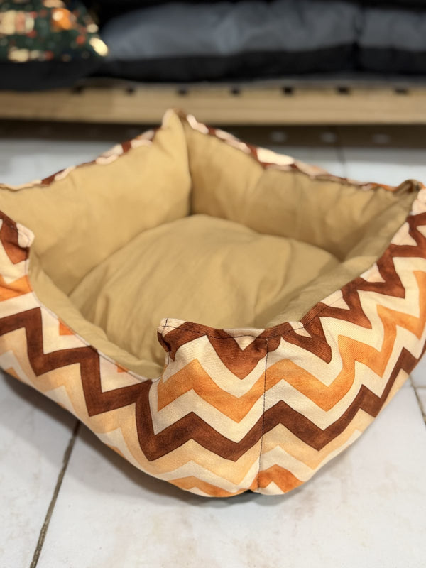 Cucha cuadrada zigzag naranja