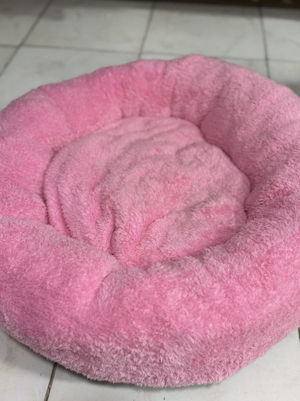Cucha nido redonda rosa