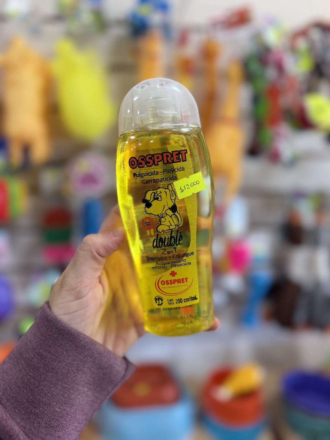 Shampoo para mascotas amarillo