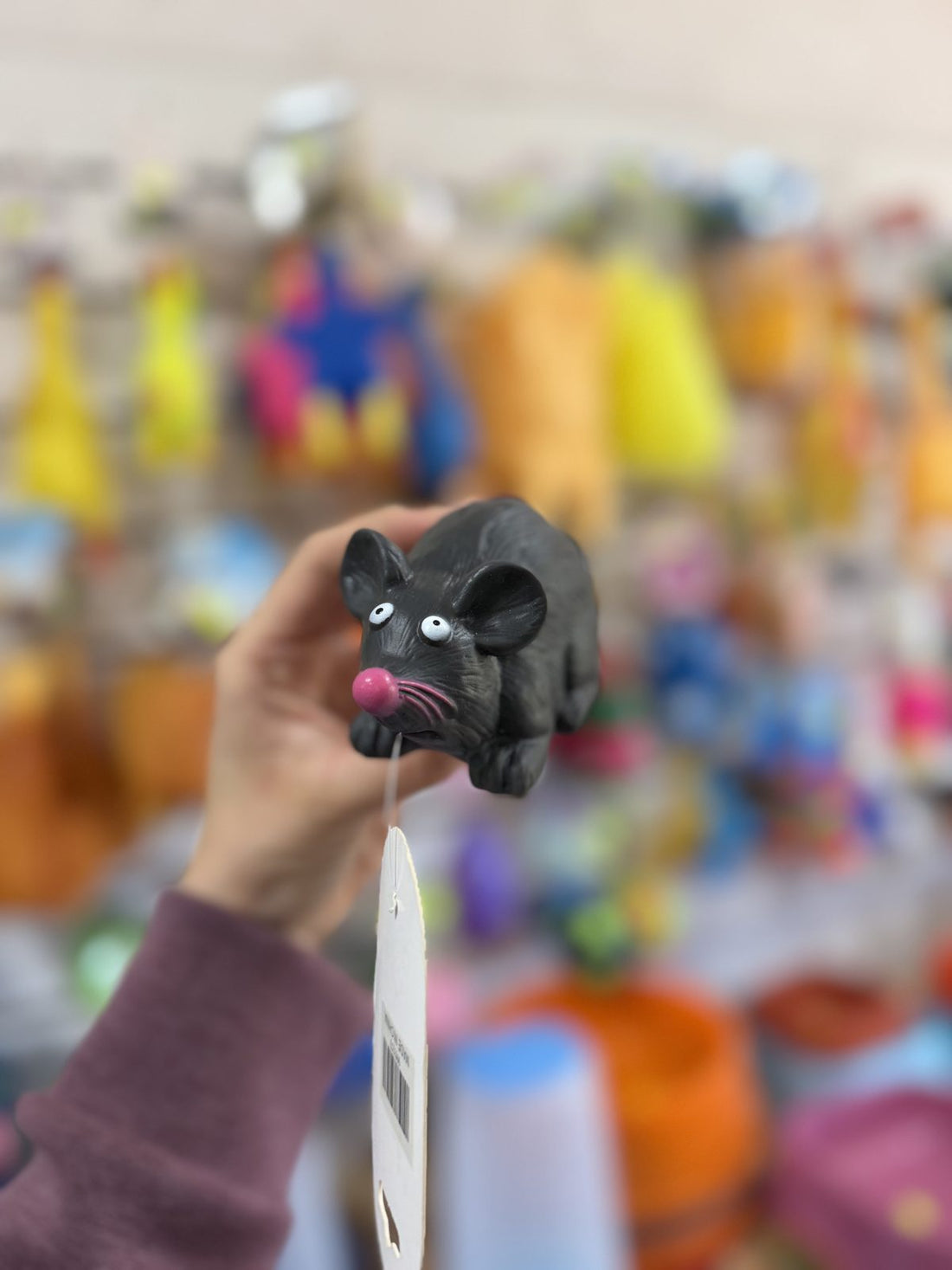 Ratón de Goma Negro