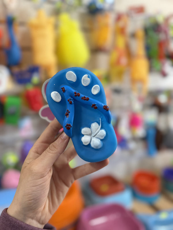 Ojota de goma azul
