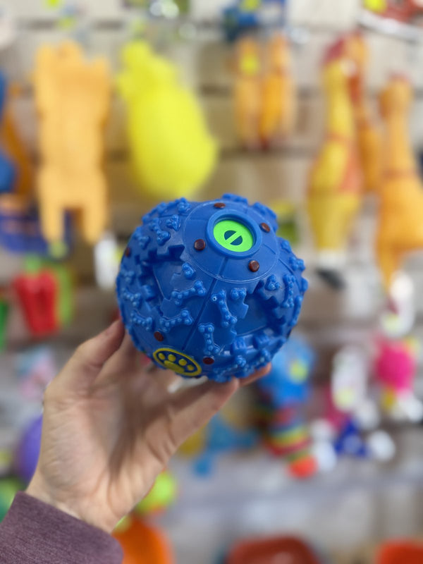 Pelota dispensadora de premios azul grande
