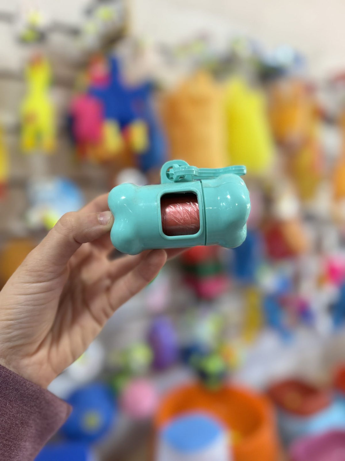 Dispensador de bolsitas higiénicas hueso turquesa