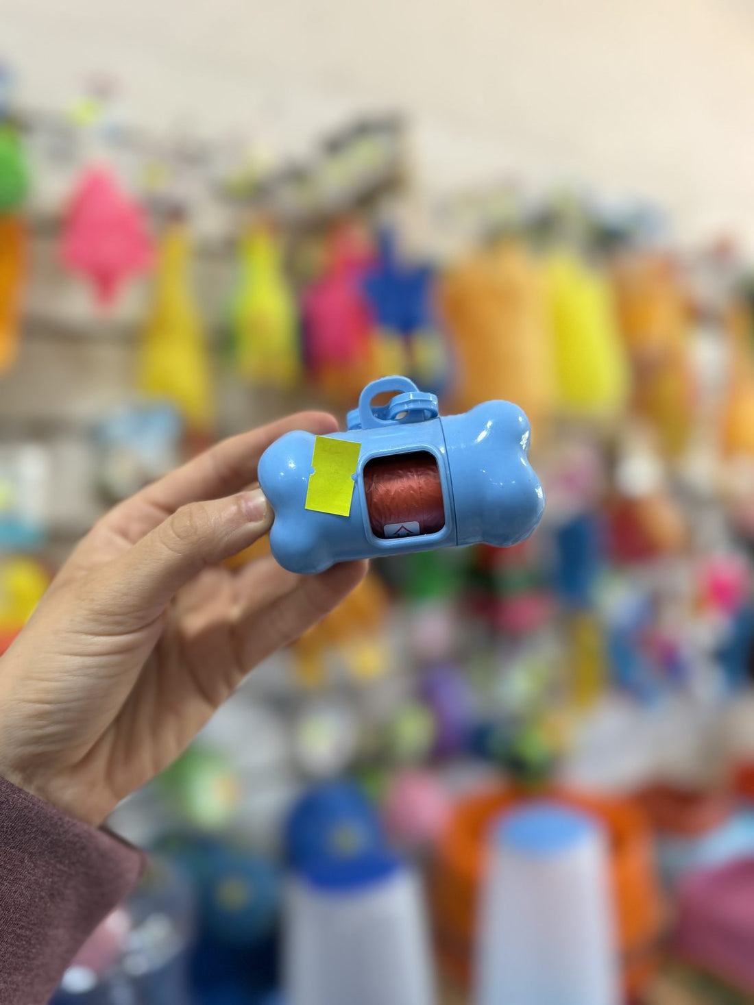 Dispensador de bolsitas higiénicas hueso celeste