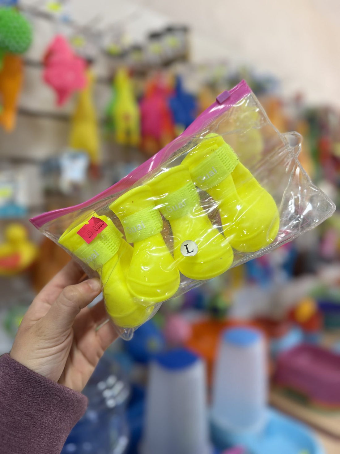 Botitas de silicona amarillo flúor