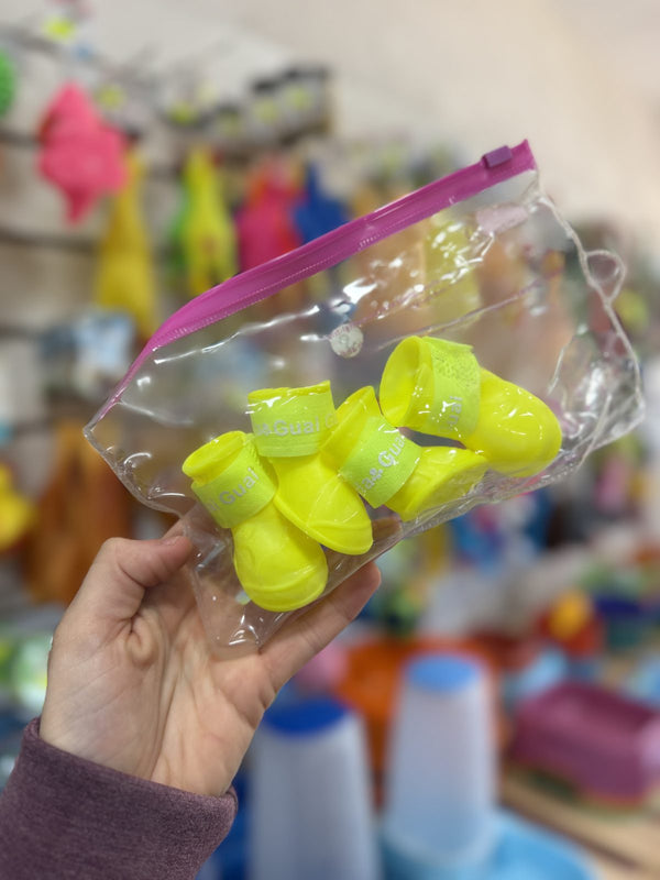 Botitas de silicona amarillo flúor